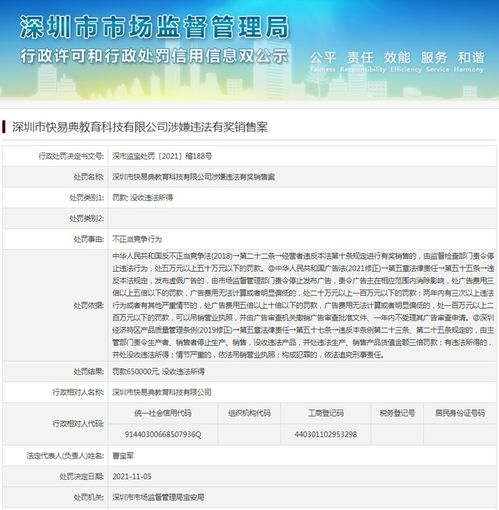 快易典涉嫌违法有奖销售被监管部门罚款65万元